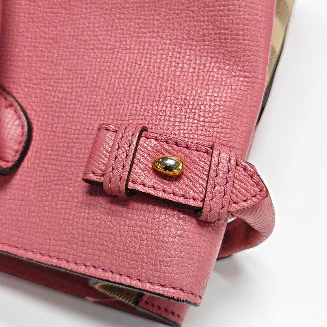 Authenticated pre-owned  The Banner Medium Calfskin Pink - Tote Bag at Looply