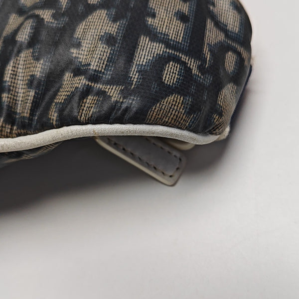 Oblique Fabric Belt Bag Blue