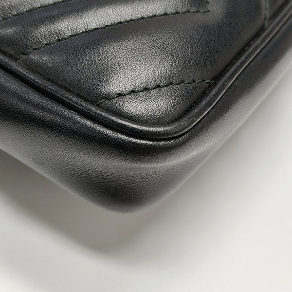 GG Marmont Mini Quilted Calfskin Black