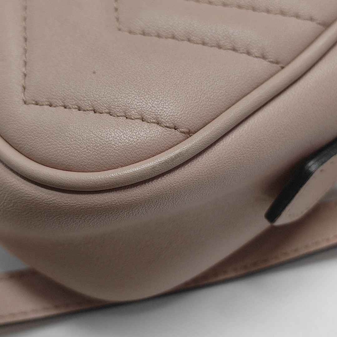 GG Marmont Mini Quilted Calfskin Pink
