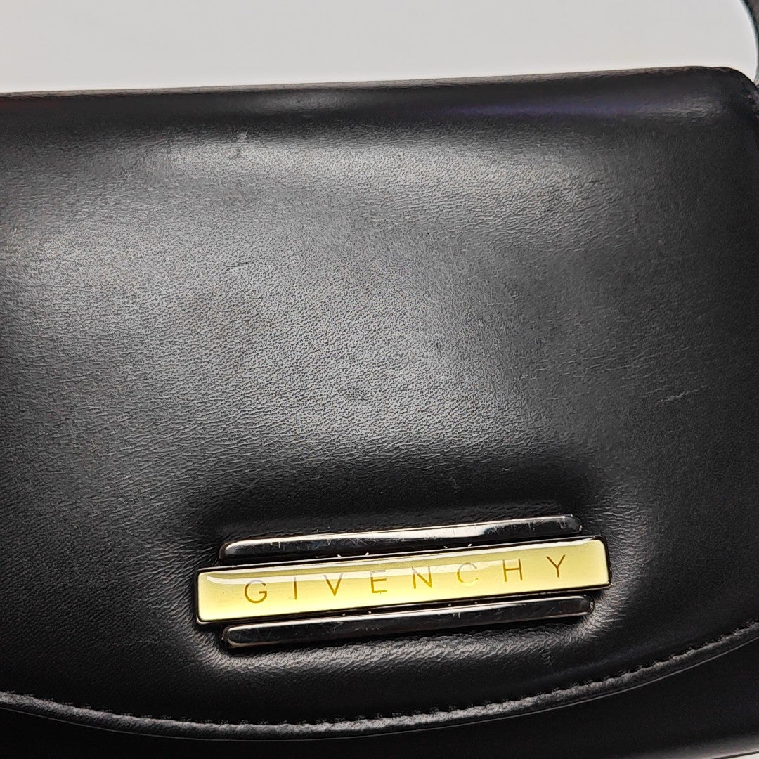 Leather Shoulder Bag Black