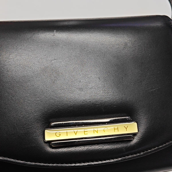 Leather Shoulder Bag Black