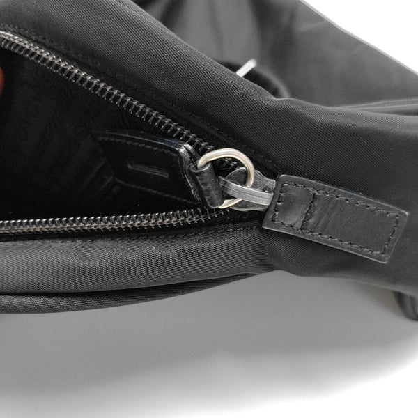 Nylon Top Handle Bag Black
