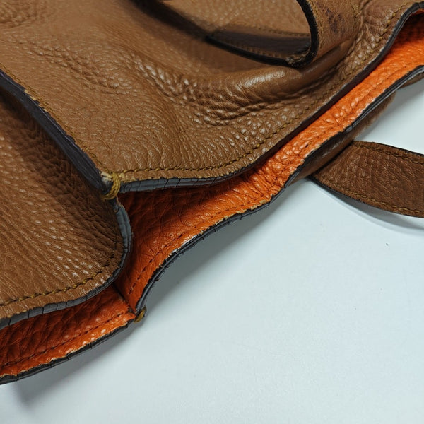 Calfskin Shoulder Bag Brown