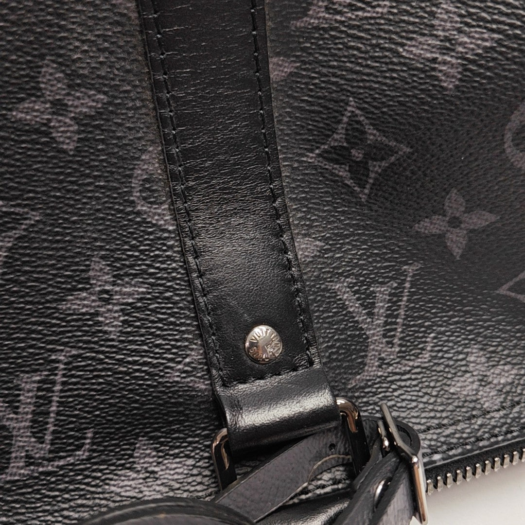 KEEPALL 35 Monogram Coated Canvas Black
