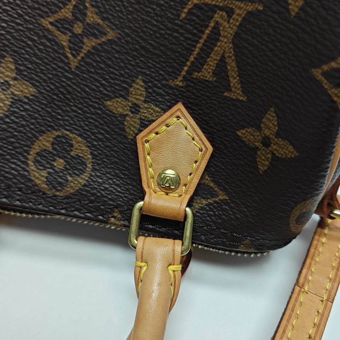 SPEEDY Nano Monogram Coated Canvas Brown