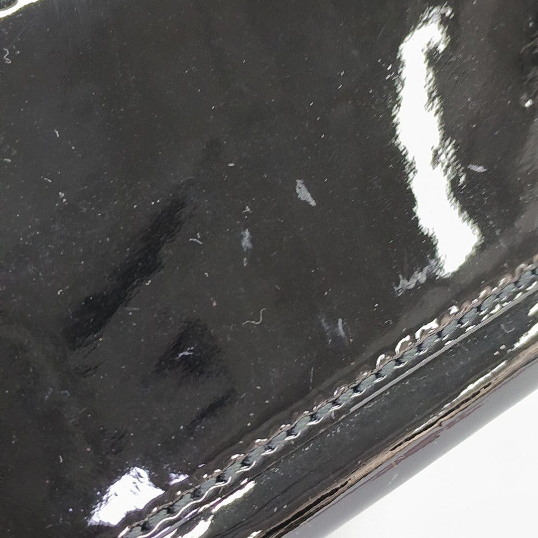 Shopping Bag Super Mini Patent Leather Black