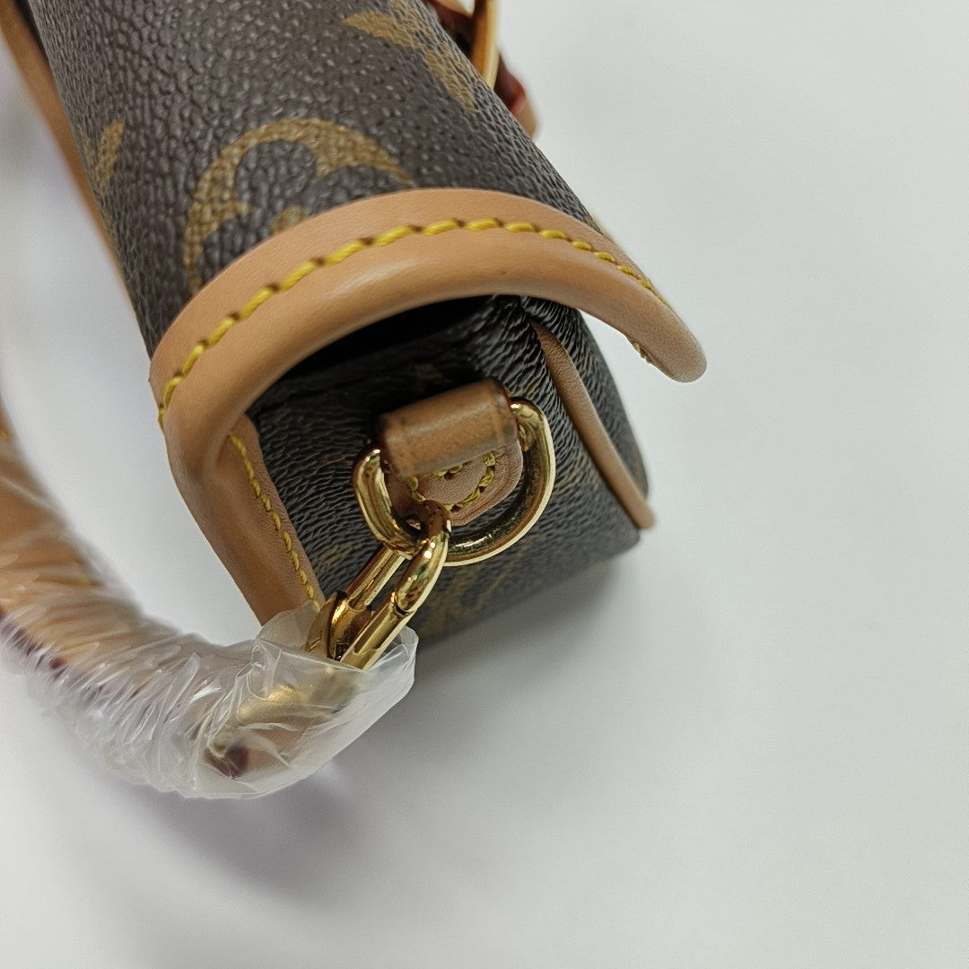 DIANE Nano Monogram Coated Canvas Brown