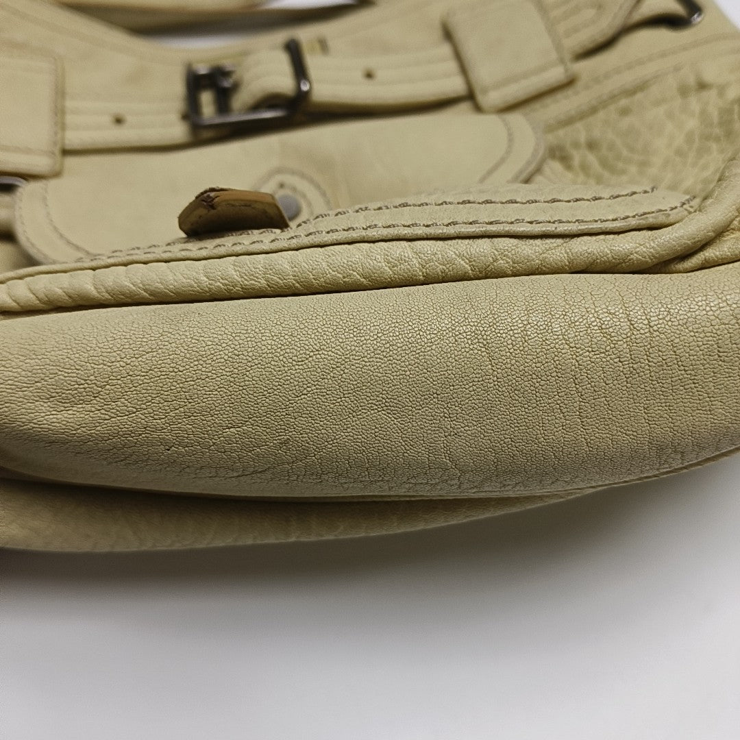 Calfskin Shoulder Bag Beige