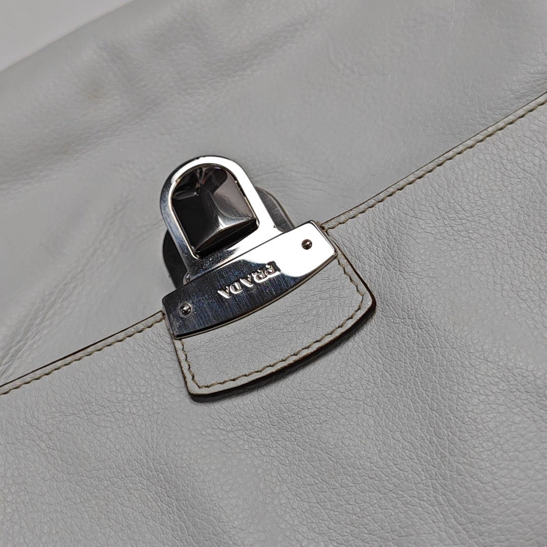 Calfskin Shoulder Bag White