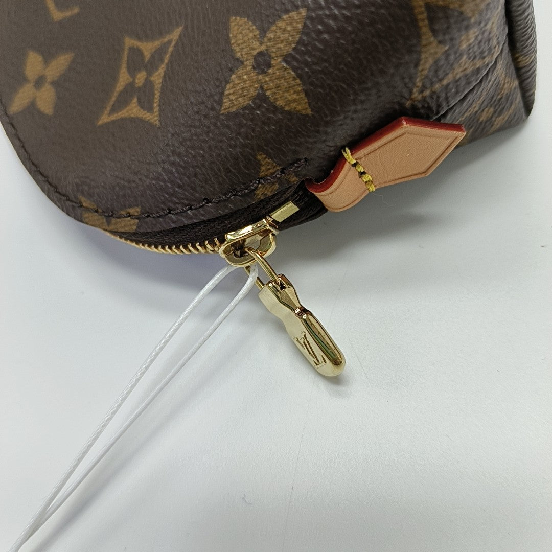 COSMETIC Monogram Coated Canvas Brown