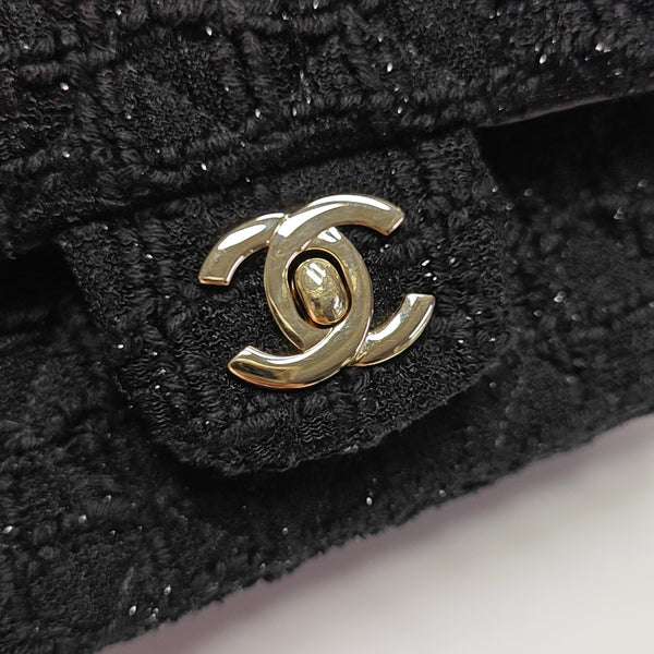 CLASSIC FLAP Mini Quilted Fabric Black