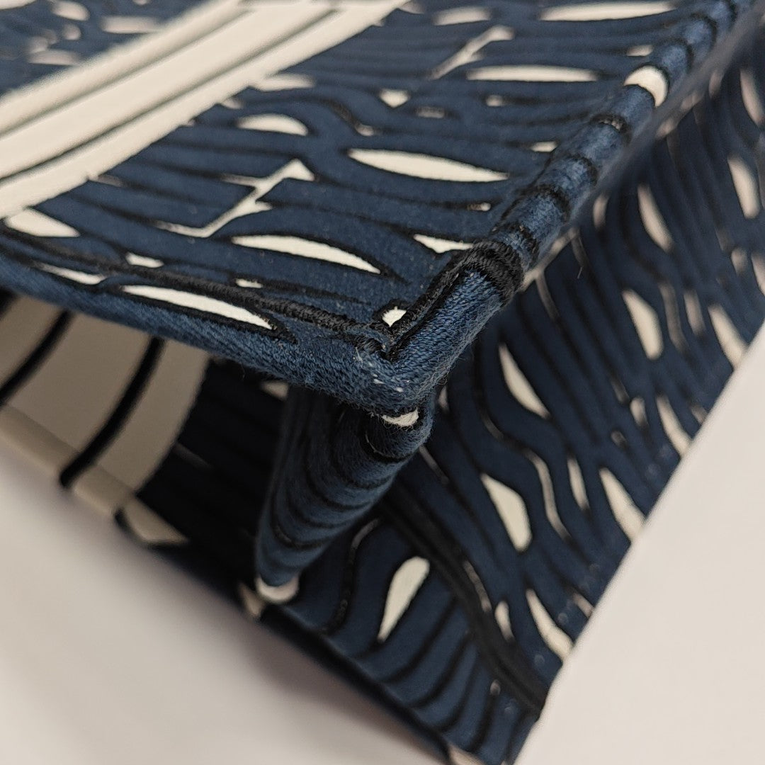 Book Tote Large Fabric Blue