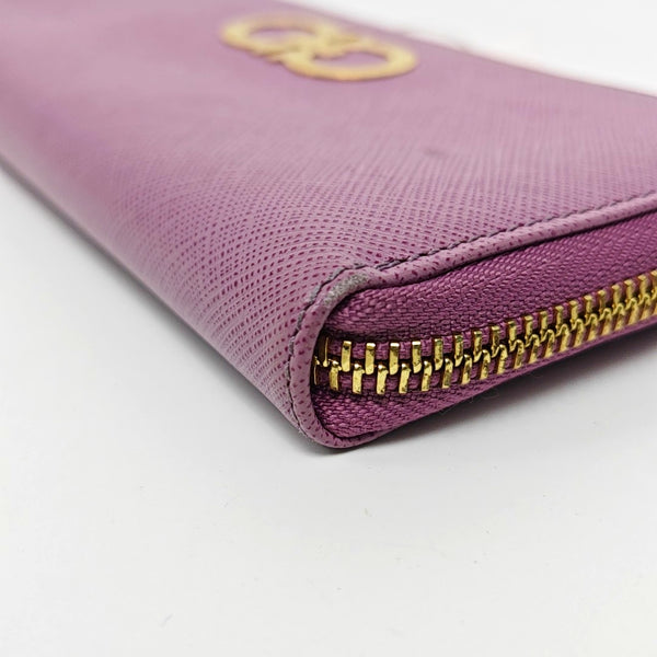 Authenticated pre-owned  Gancini Calfskin Purple Wallet - Wallet at Looply