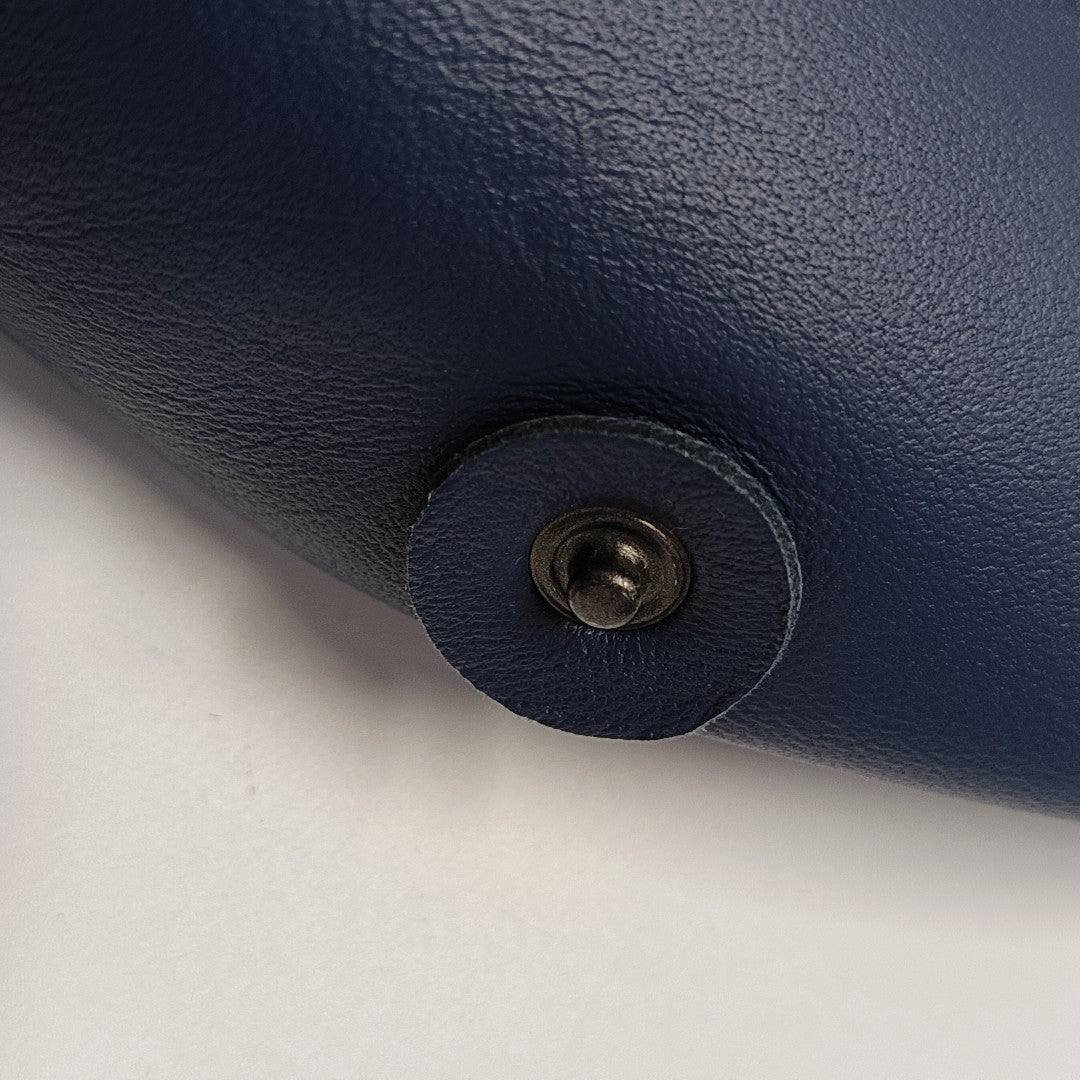Calfskin Shoulder Bag Blue