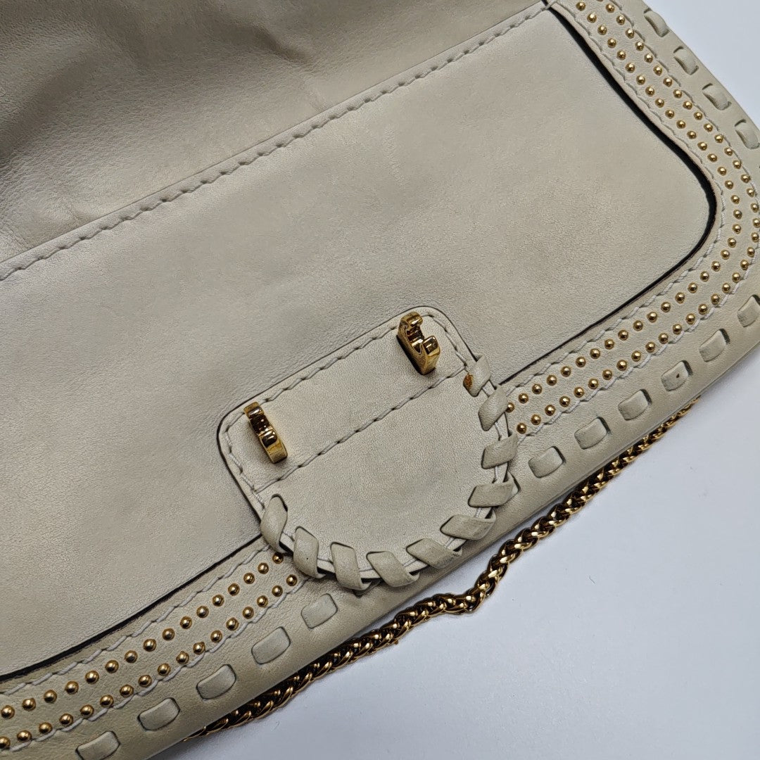 Snaffle Bit Calfskin White