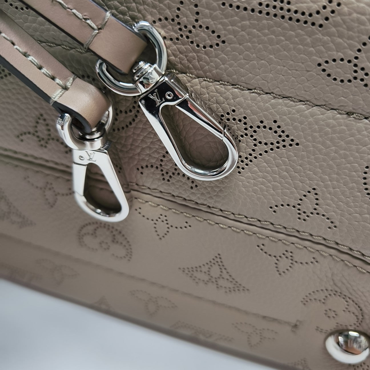 HINA PM Monogram Calfskin Gray