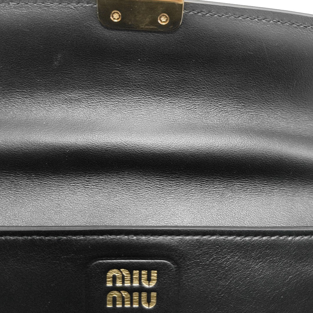 Calfskin Top Handle Bag Black