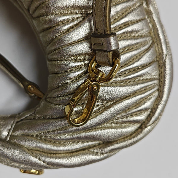 Wander Matelassé Super Mini Quilted Lambskin Beige