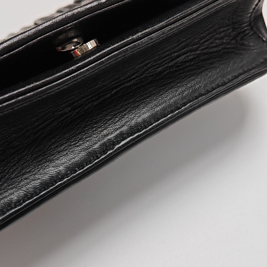 Calfskin Shoulder Bag Black