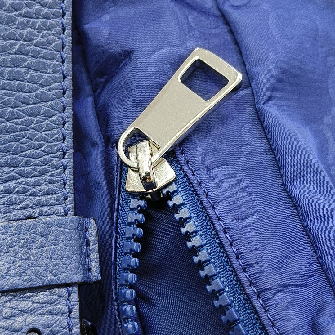 Monogram Nylon Backpack Blue