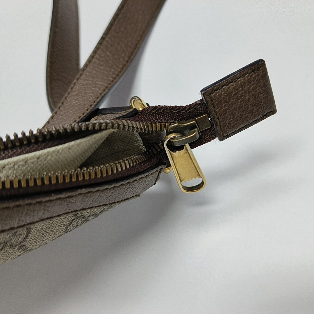Ophidia Small Monogram Coated Canvas Beige