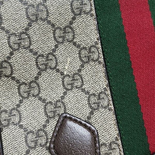 Ophidia Small Monogram Coated Canvas Beige