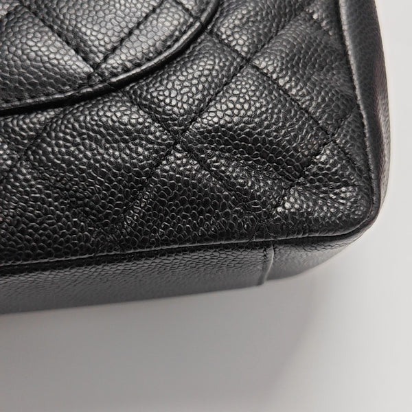 CHANEL GST Large Quilted Grained Calfskin Black