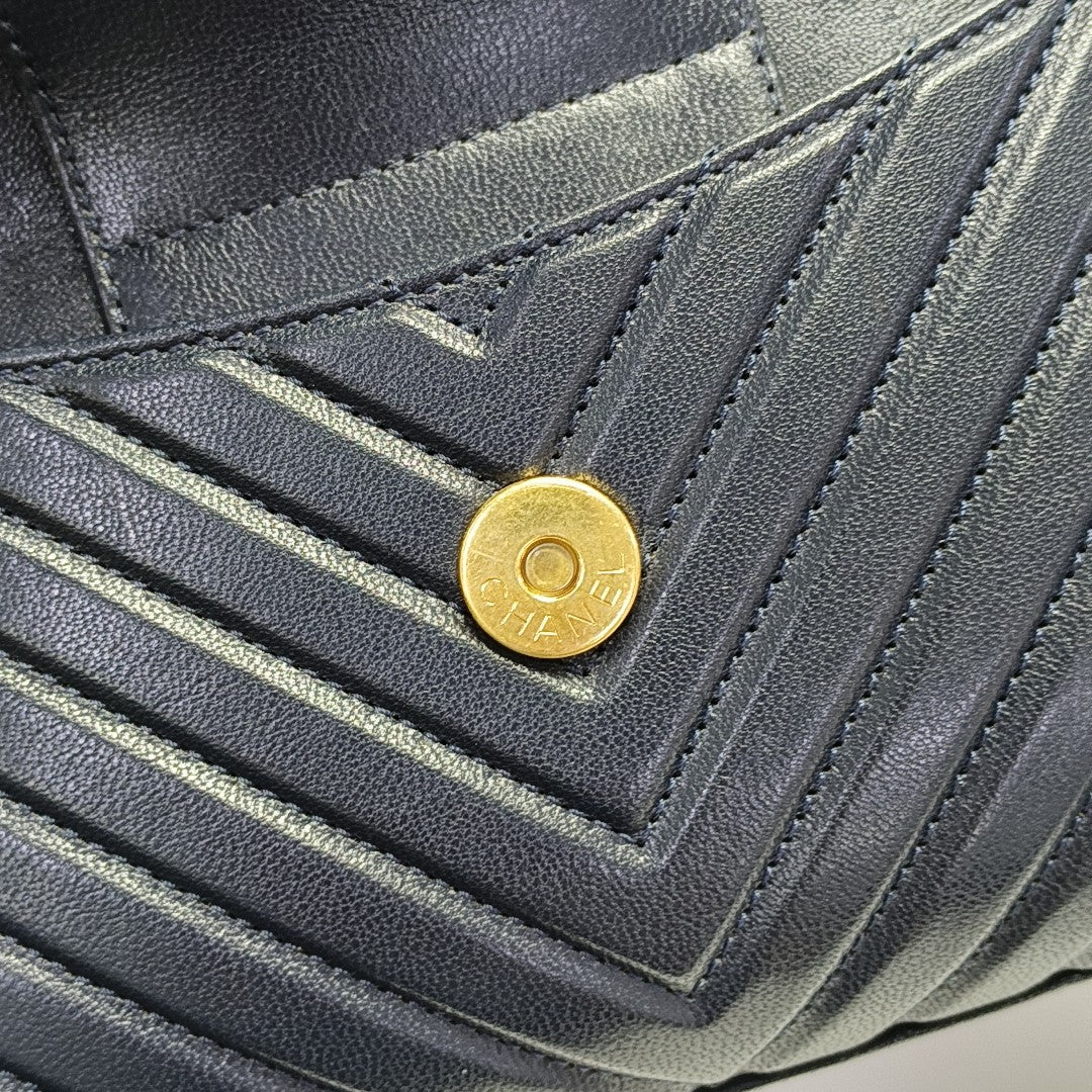 Chevron Lambskin Blue