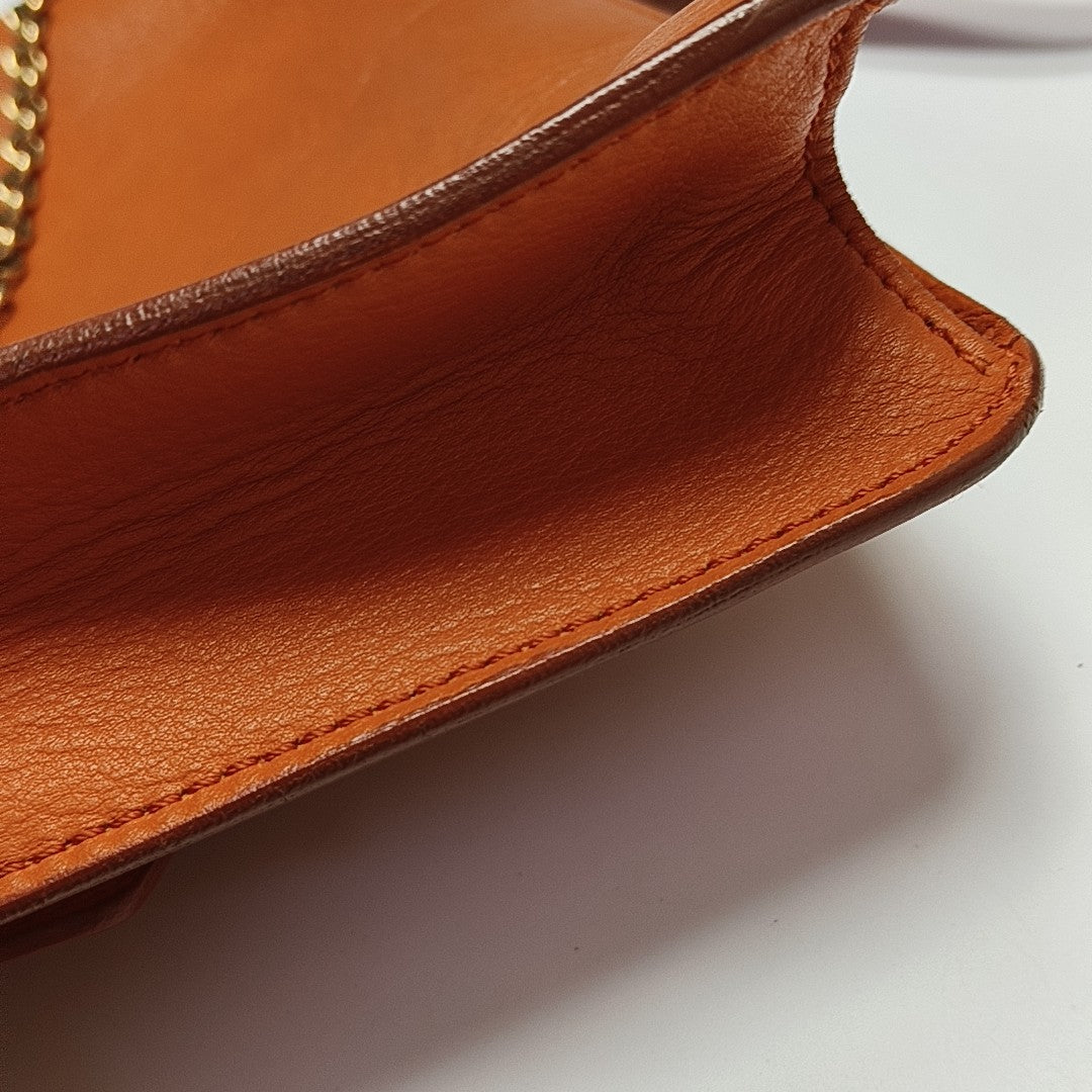 Calfskin Crossbody Bag Orange