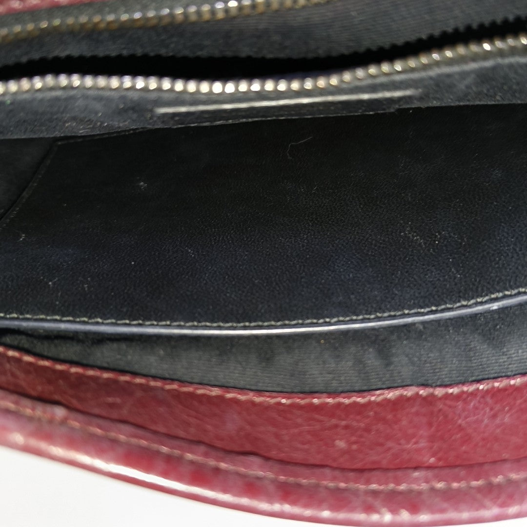 NIKI Medium Chevron Calfskin Red