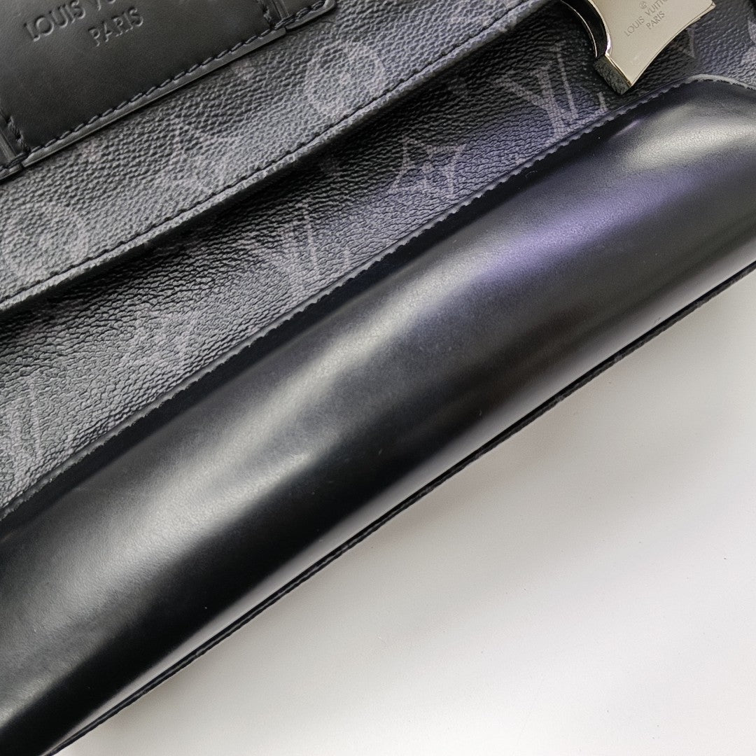 VOYAGER PM Monogram Coated Canvas Black