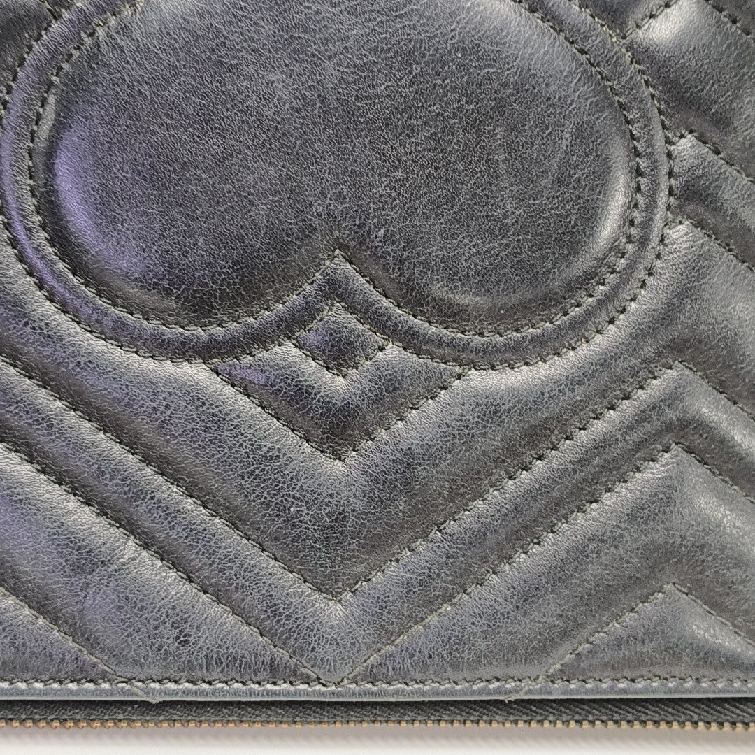 GG Marmont Large Quilted Calfskin Black