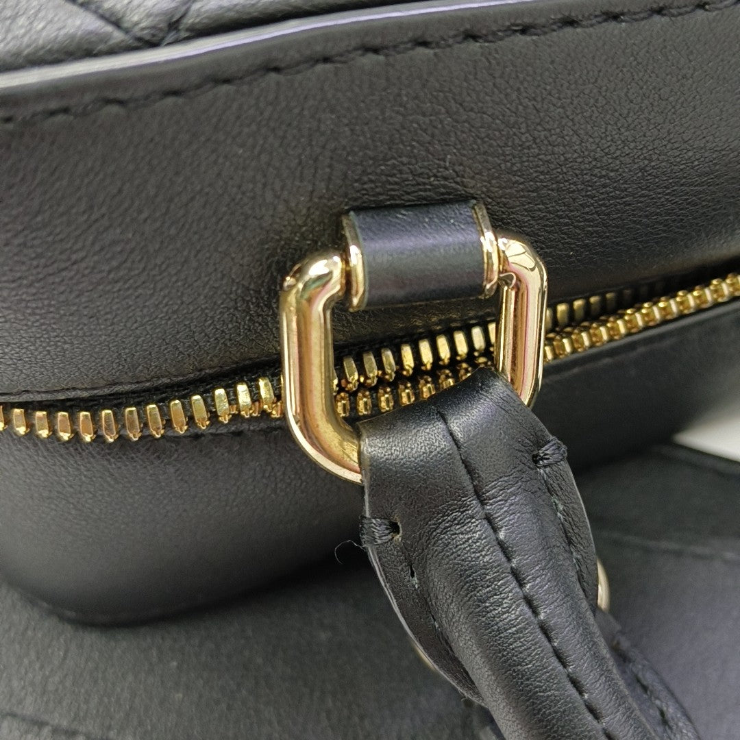 Quilted Calfskin Shoulder Bag Black