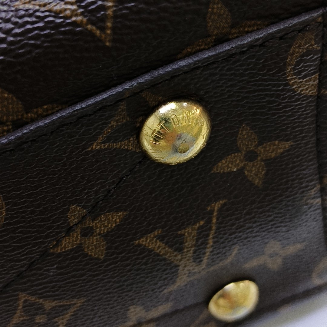 MONTAIGNE BB Monogram Coated Canvas Brown