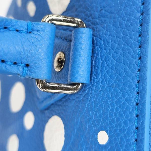 Monogram Calfskin Shoulder Bag Blue