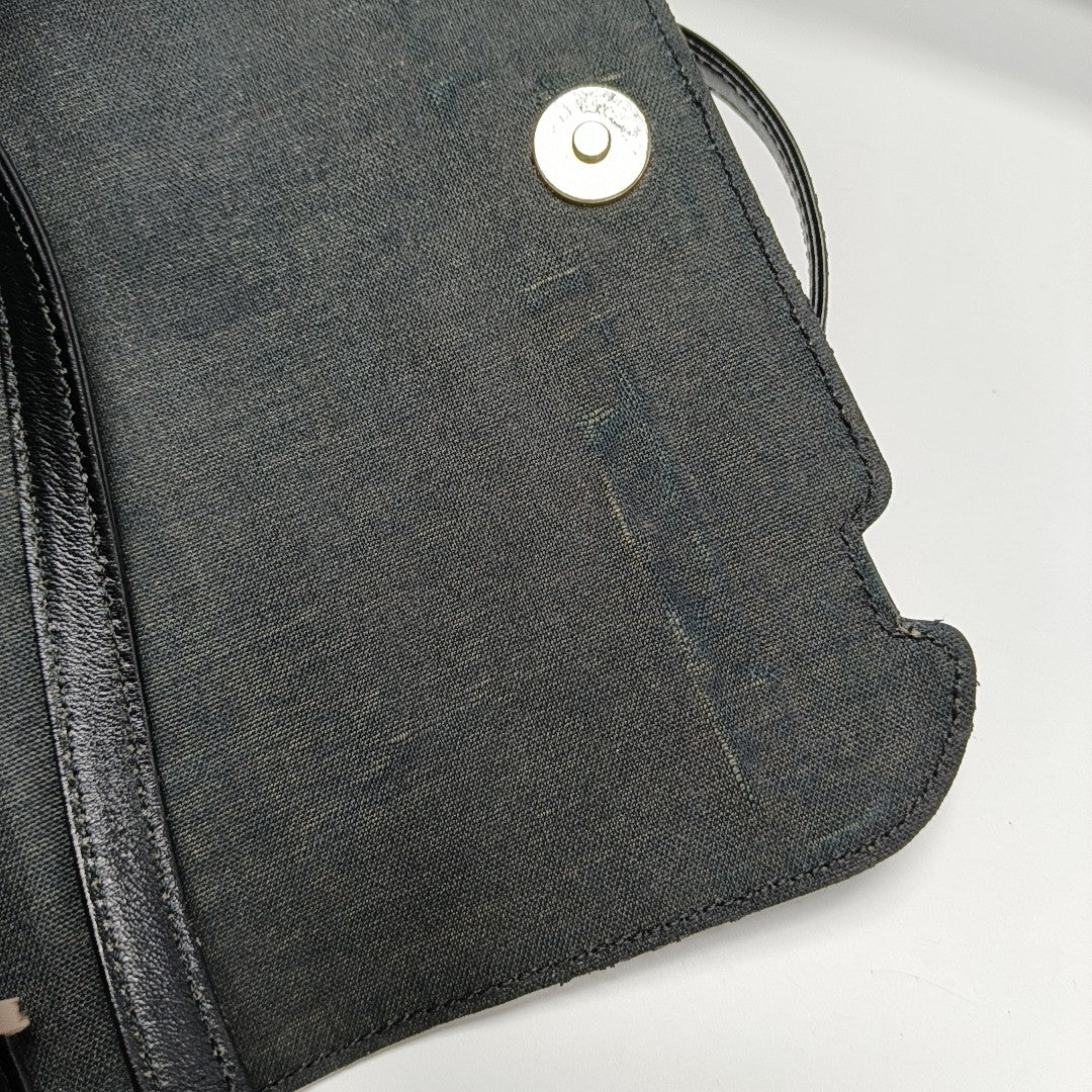 Calfskin Top Handle Bag Black