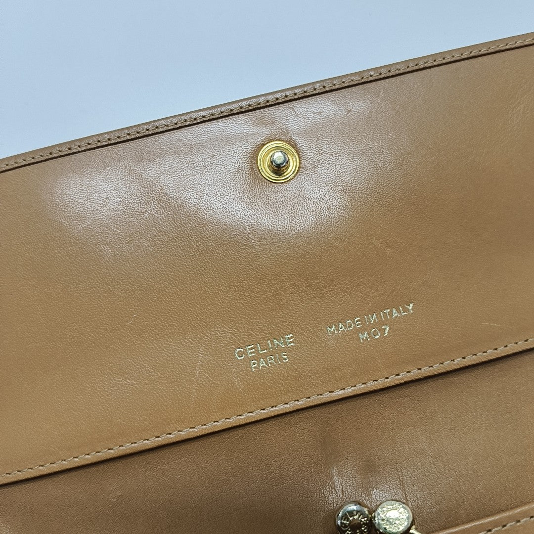 Coated Canvas Wallet Beige