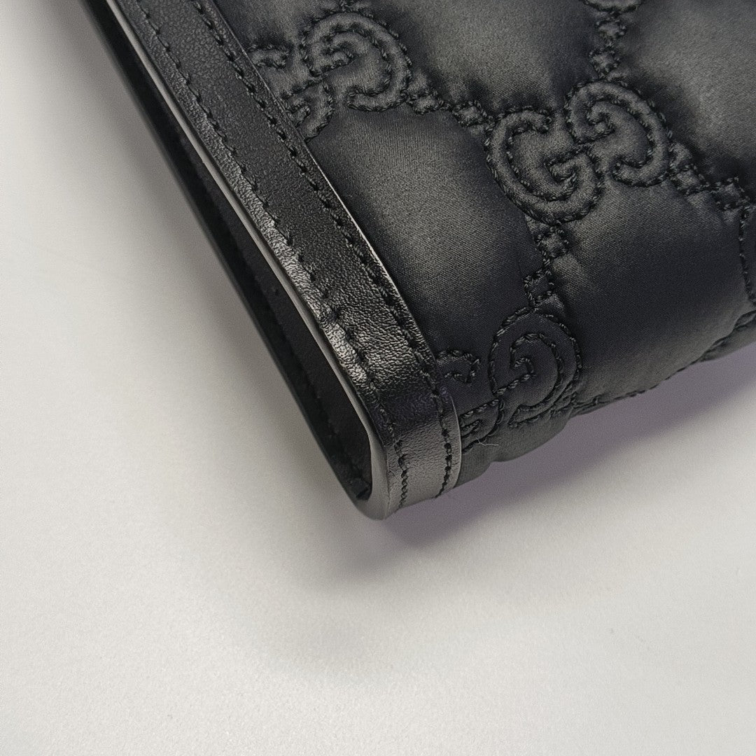 Quilted Calfskin Shoulder Bag Black