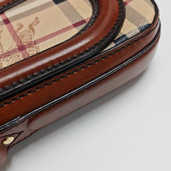 Coated Canvas Shoulder Bag Beige