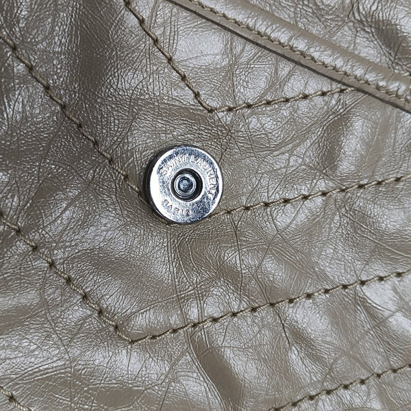 NIKI Medium Chevron Calfskin Beige