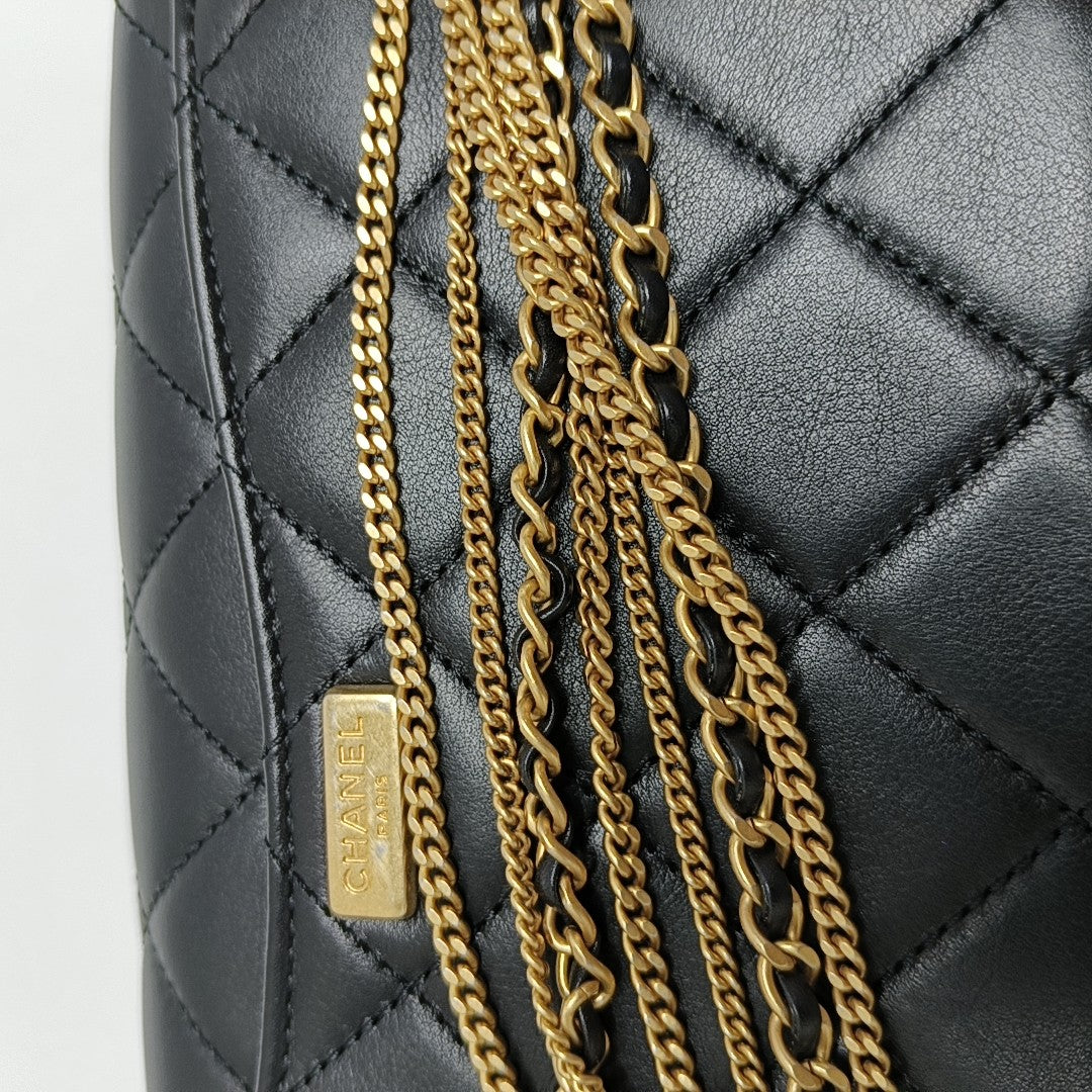 COCO HANDLE Mini Quilted Calfskin Black