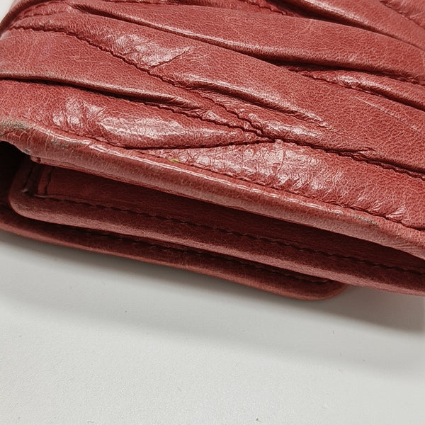Quilted Lambskin Wallet Pink