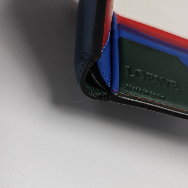 Rainbow Calfskin Blue Wallet