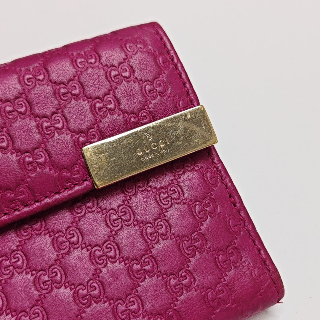Monogram Calfskin Wallet Pink