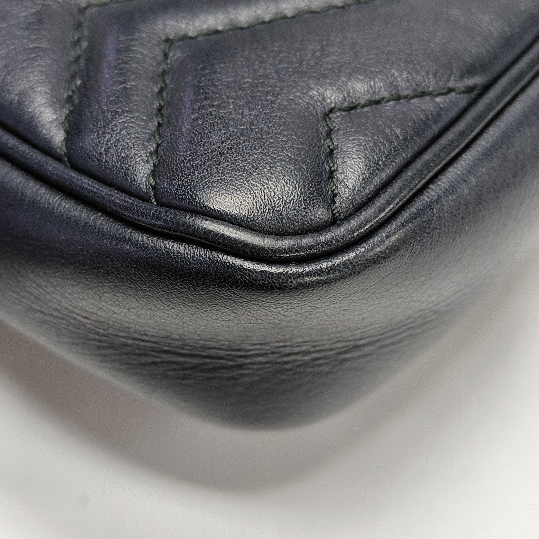 GG Marmont Mini Quilted Calfskin Black