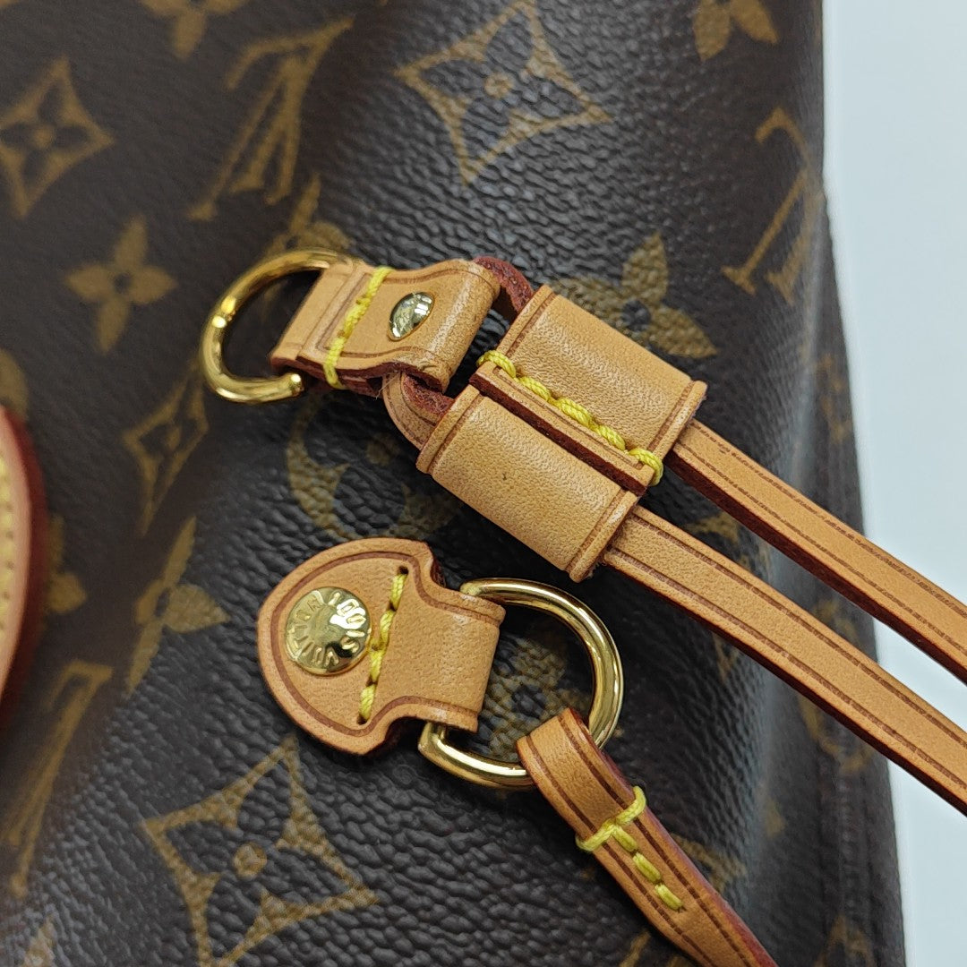 NEVERFULL MM Monogram Coated Canvas Brown