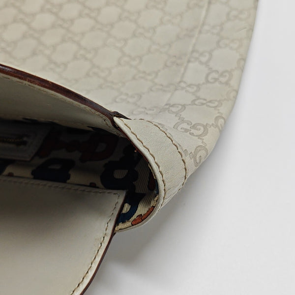 Monogram Calfskin Top Handle Bag White