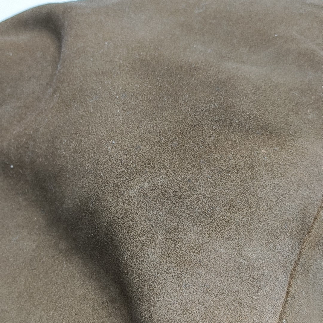 Suede Top Handle Bag Brown