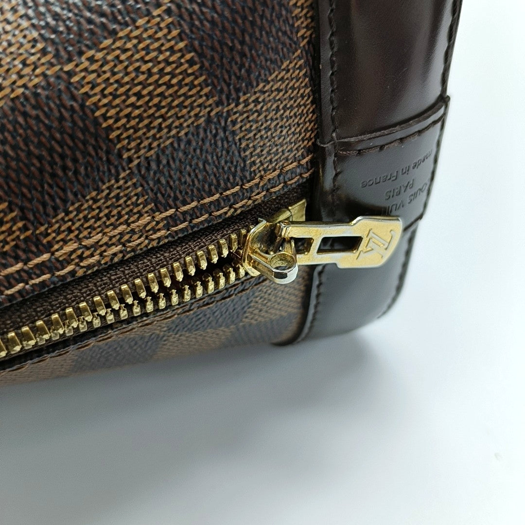 Authenticated pre-owned  ALMA PM Damier Ebene Coated Canvas Brown - Top Handle Bag at Looply